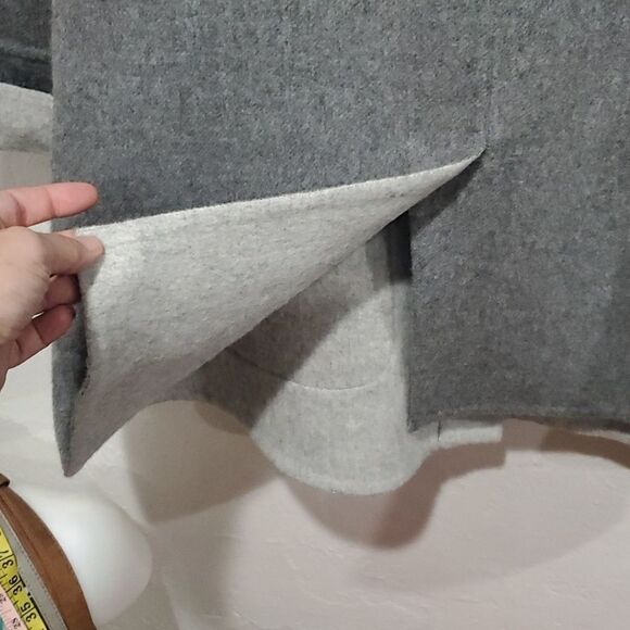 Peruvian Connection Baby Alpaca Wool Coat in Grey Size L - Picture 9 of 13